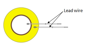 with lead wire